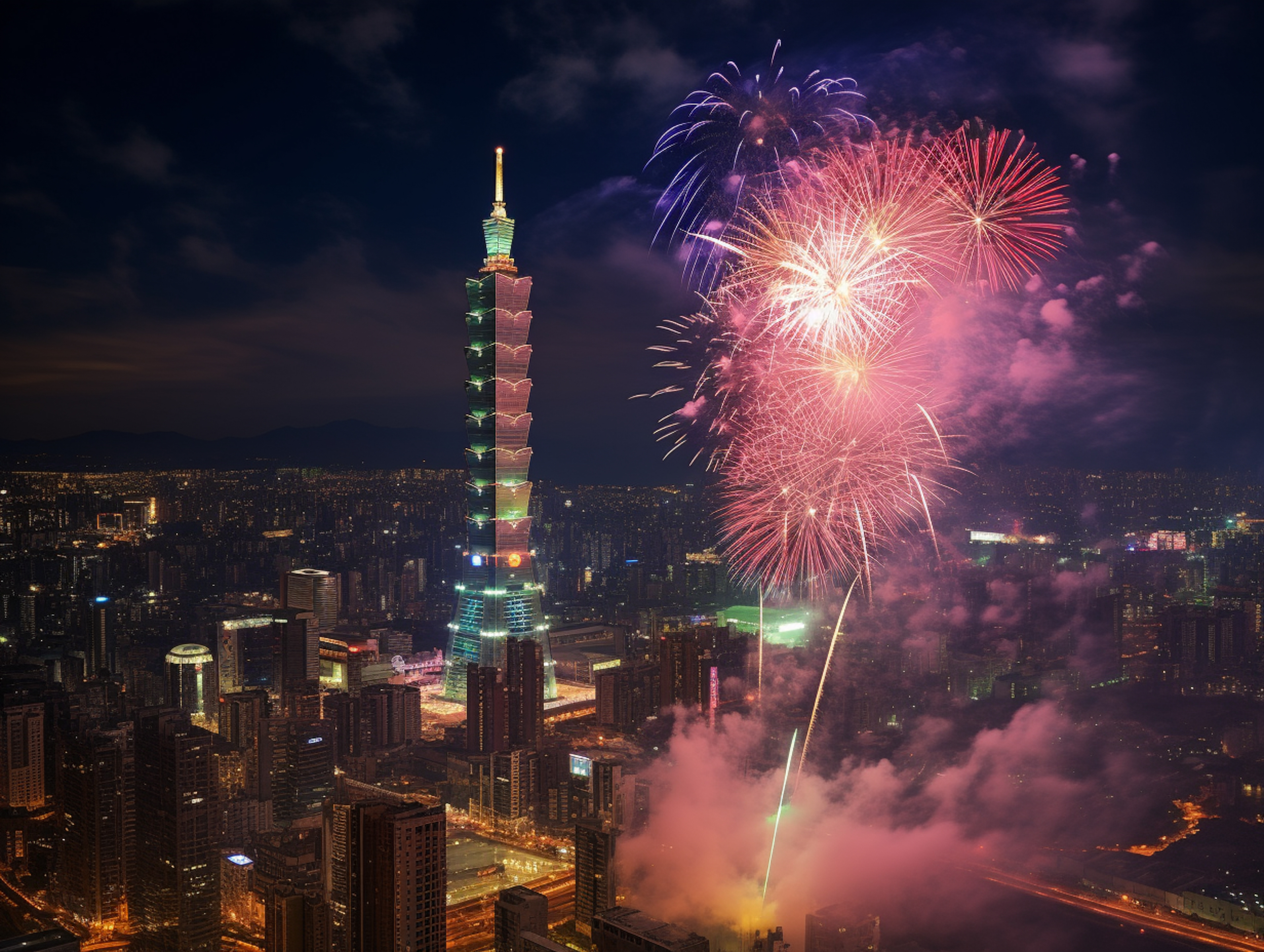 台北101跨年煙火6分鐘創新突破 冠軍主題點亮夜空